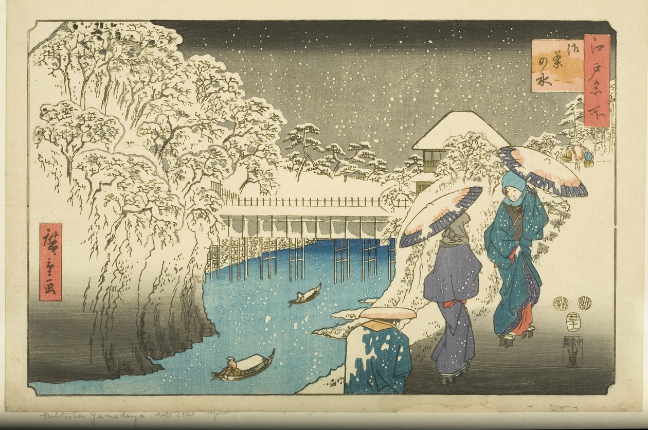Ochanomizu (träblock i färg) av Utagawa II Hiroshige