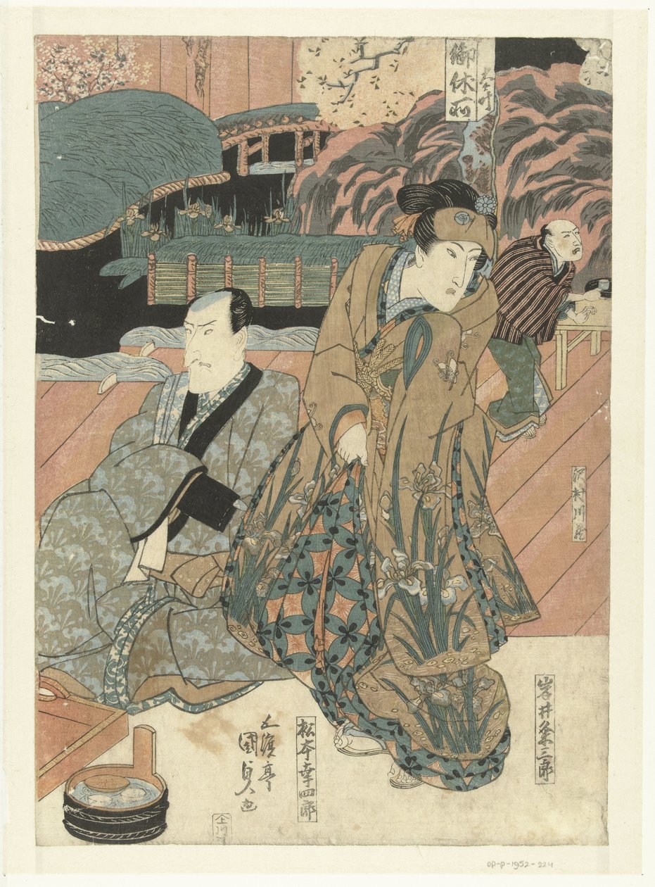 Skådespelare på scenen av Utagawa Kunisada (I)