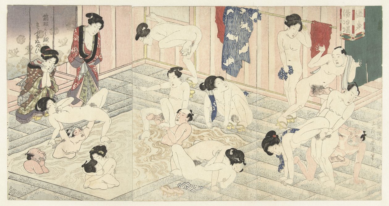 Badhus i Hakone av Utagawa Kunisada (I)