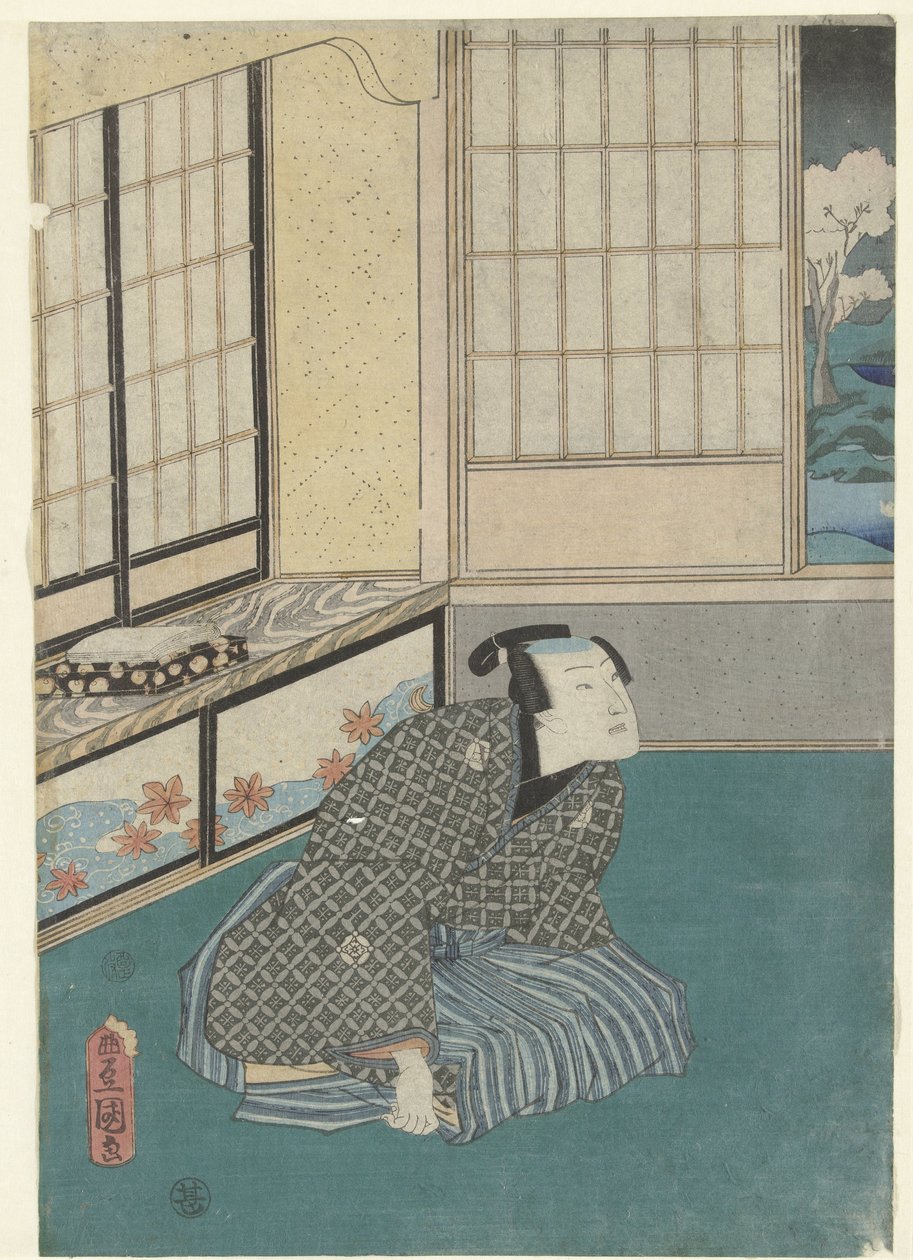 Den tredje månaden Yayoi Moderna Genji-berättelser under de tolv månaderna (serietitel) Imayo Genji junikagetsu no uchi av Utagawa Kunisada (I)