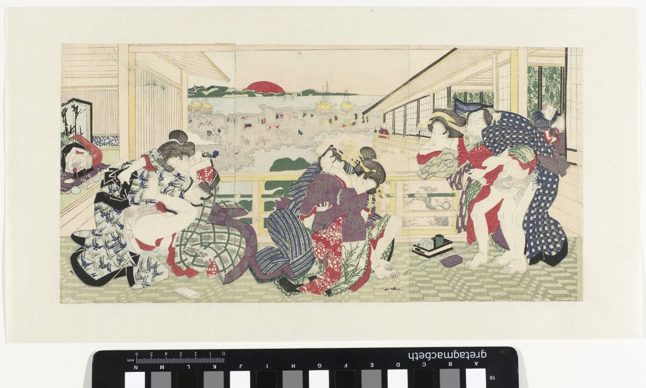Älskar par på verandan av Utagawa Kunisada (I)
