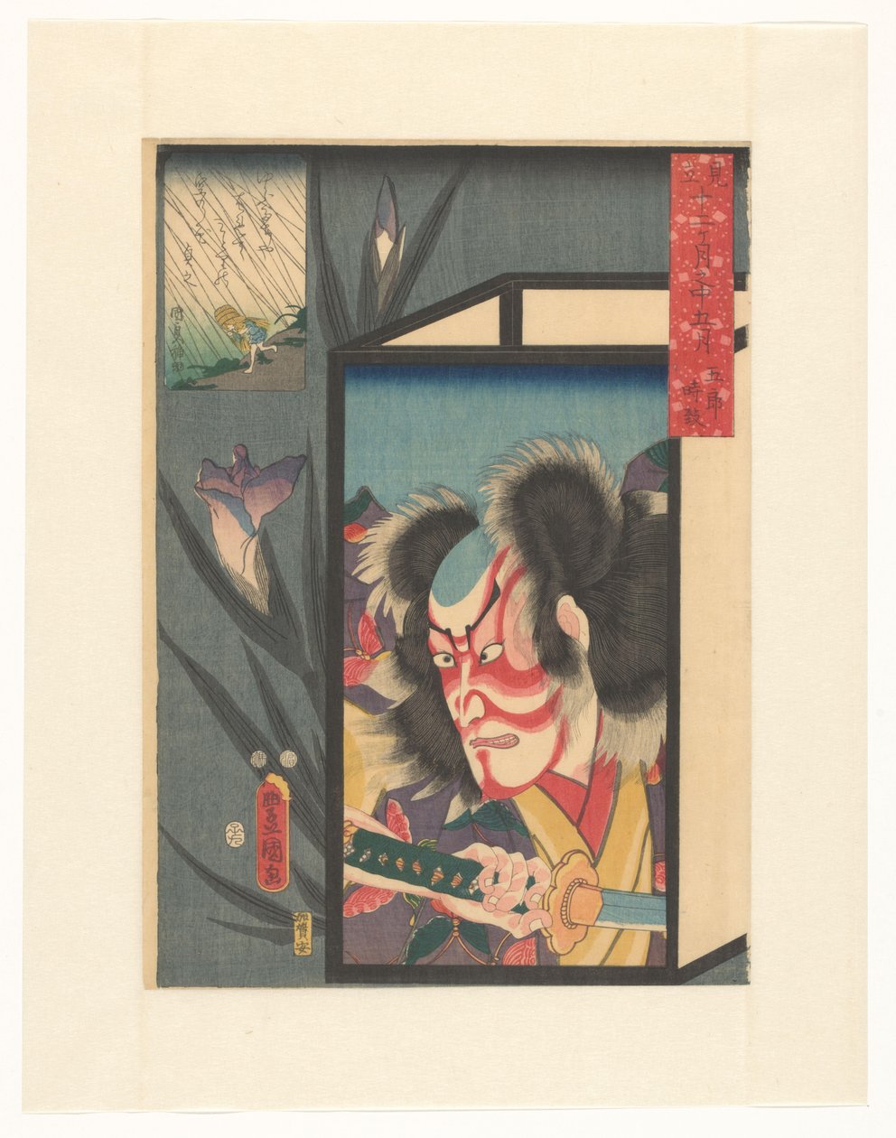 Den femte månaden, Gorô Tokimune (originaltitel på objektet) Parodier på de tolv månaderna (original serietitel på objekt) av Utagawa Kunisada (I)