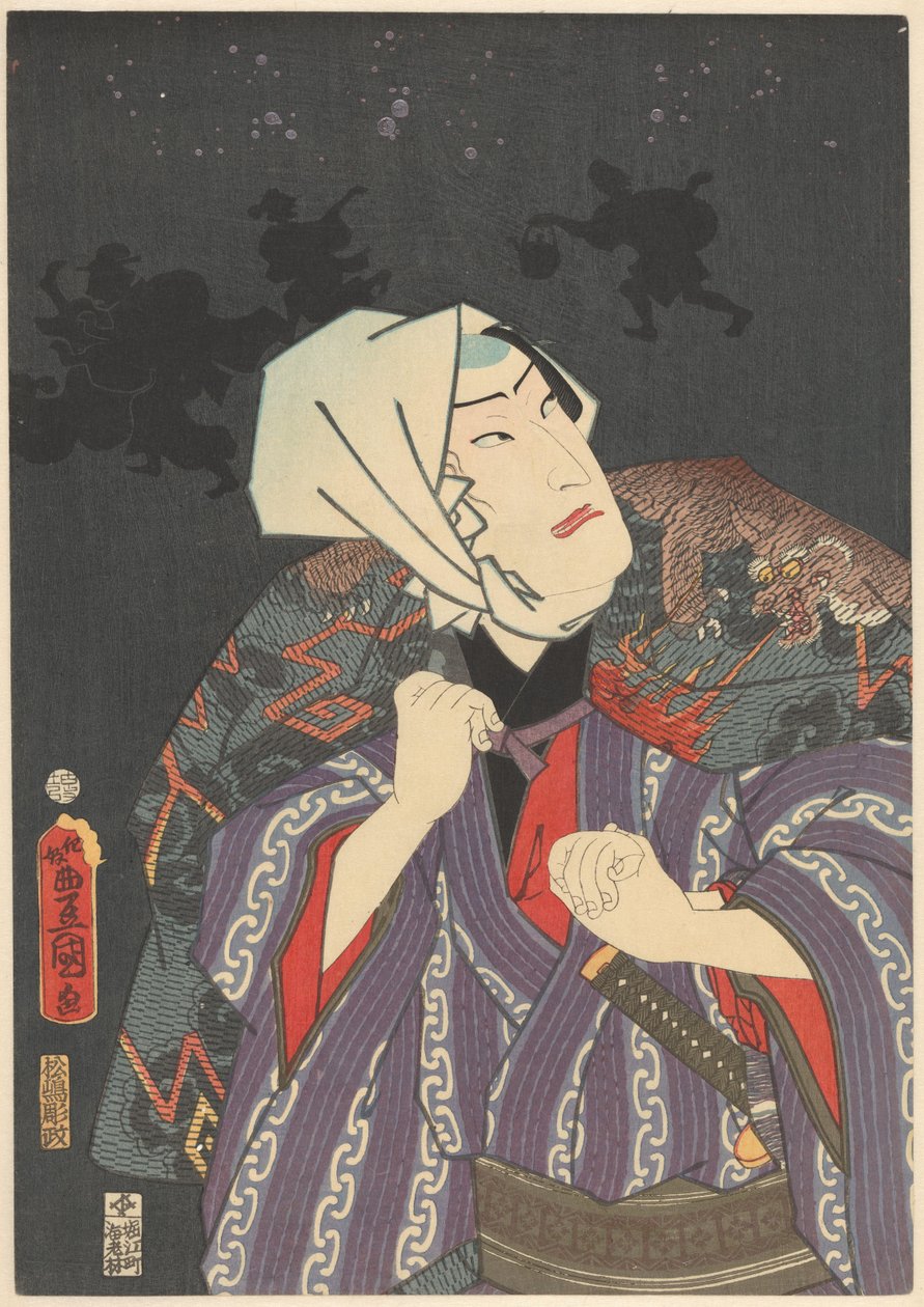 Tokijirô i brandmansrock av Utagawa Kunisada (I)