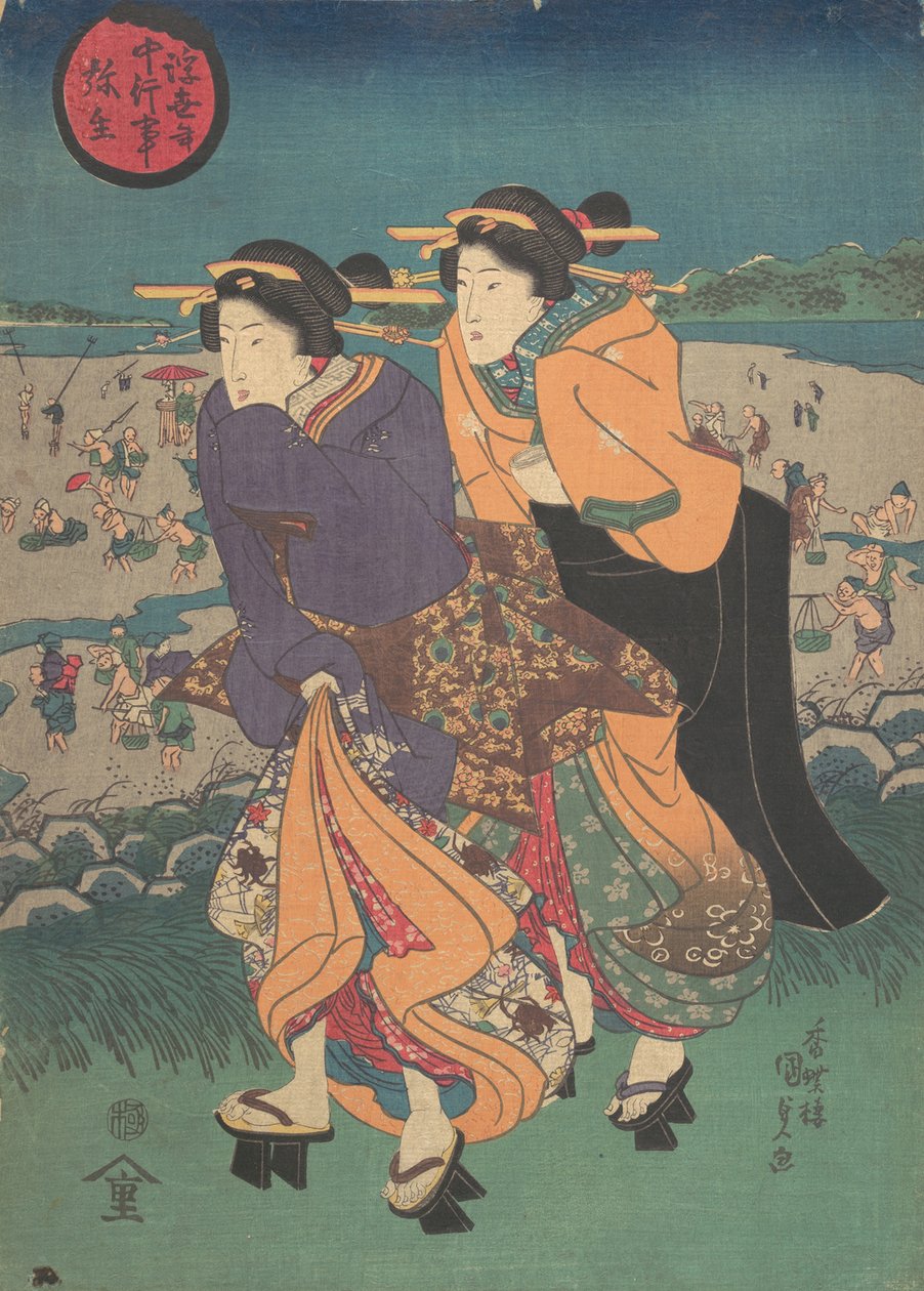 Årlig händelse - tredje månaden Ukiyo nenju gyoji: Yayoi, mitten av 1800-talet., mitten av 1800-talet. av Utagawa Kunisada