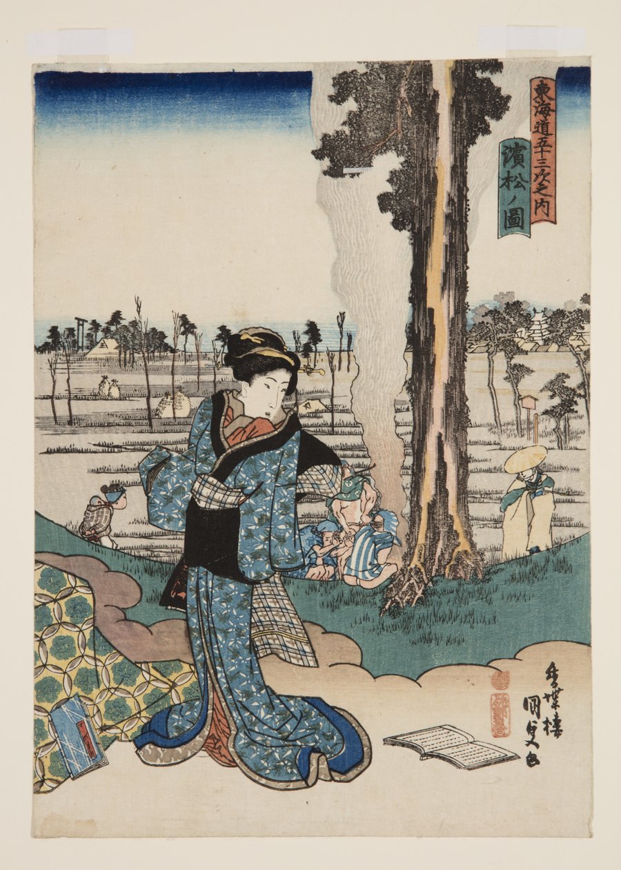 Utsikt över Hamamatsu (Hamamatsu no zu) (träblock i färg) av Utagawa Kunisada