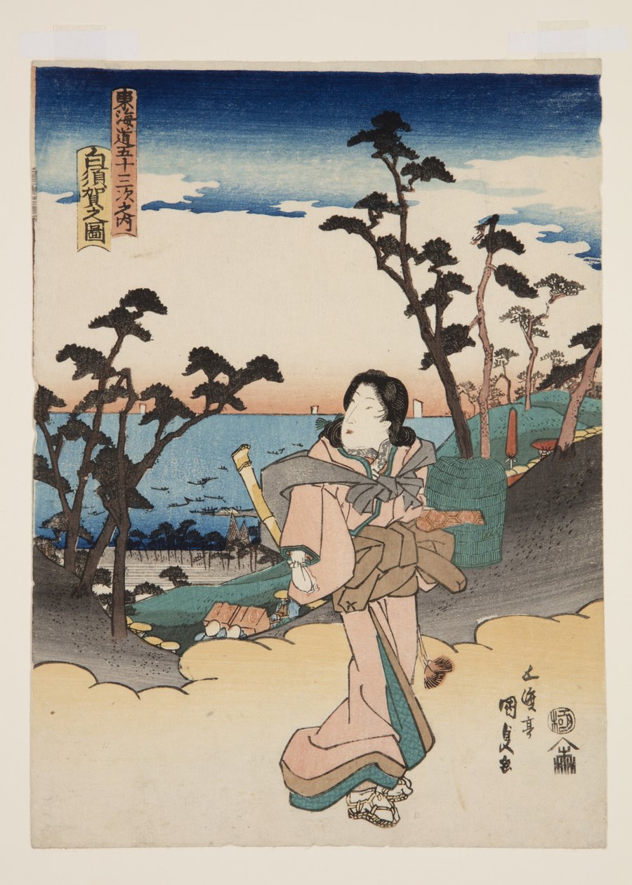 Vy över Shirasuka (figur av Shirasuka) av Utagawa Kunisada