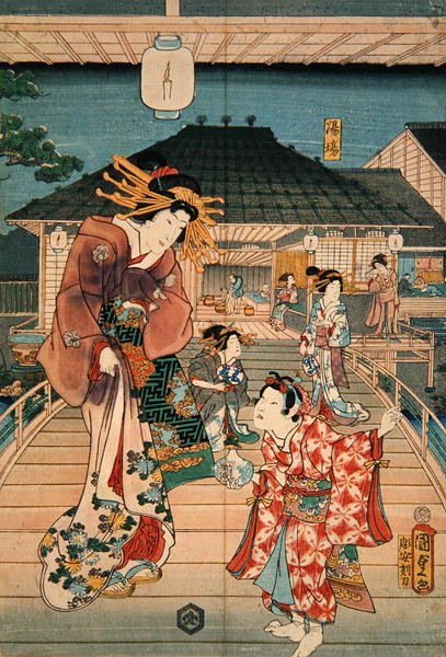 Scen på en bordell av Utagawa Kunisada II