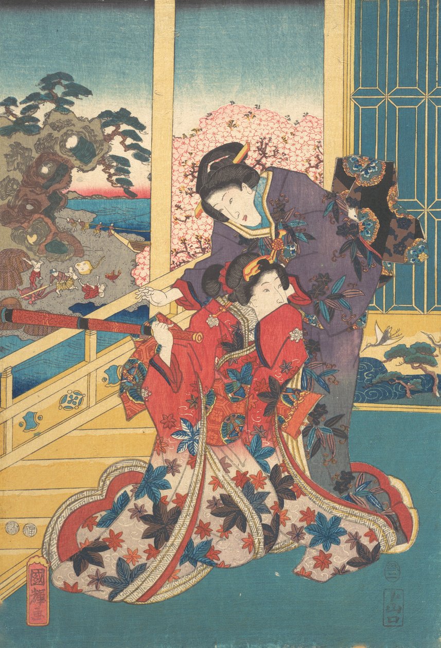 Fowler blommor, 1853. av Utagawa Kuniteru