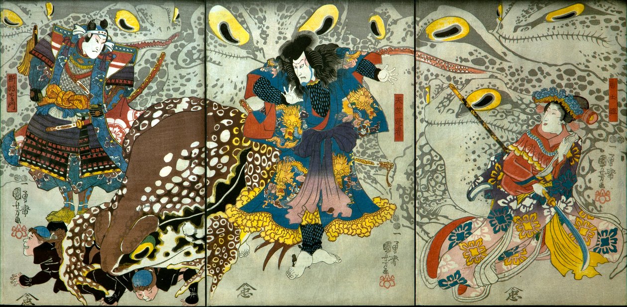 Bandō Shiuka som prinsessan Morokoshi av Utagawa Kuniyoshi