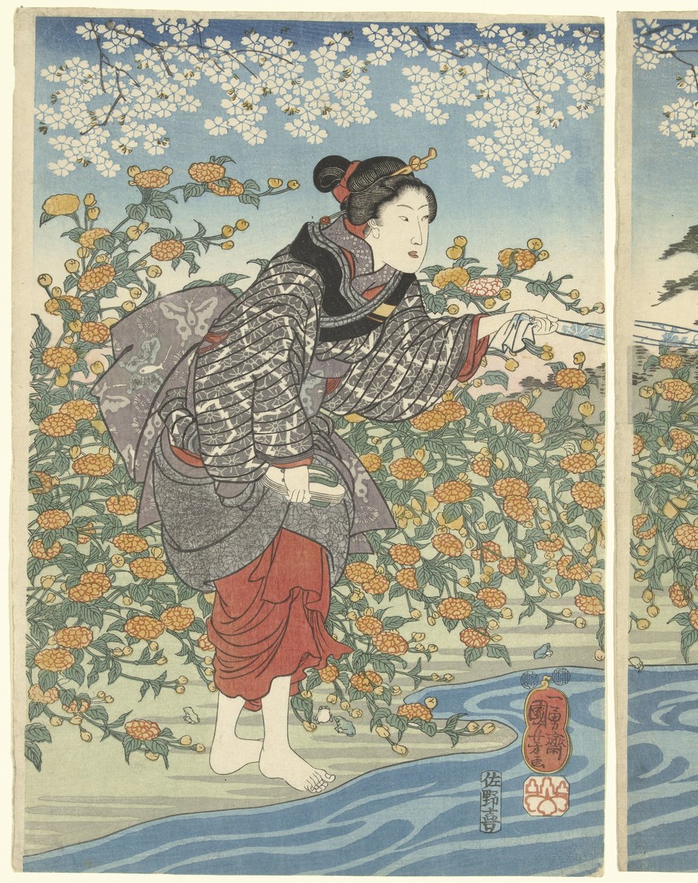 Ide Tama River i Yamashiro provinsen av Utagawa Kuniyoshi