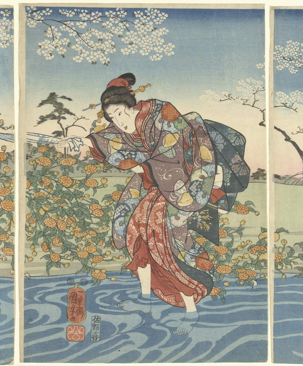Ide Tama River i Yamashiro provinsen av Utagawa Kuniyoshi