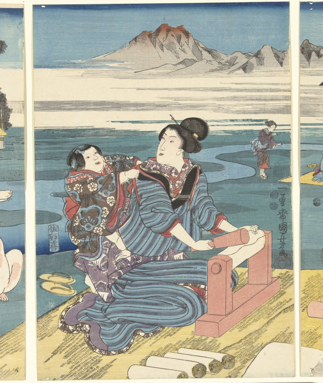Toi Tama-floden i Settsu-provinsen av Utagawa Kuniyoshi