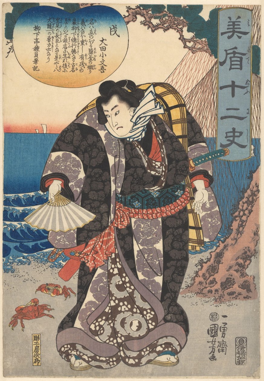 Hund (titel på objekt) Paralleller med zodiakens tolv tecken (serietitel på objekt) av Utagawa Kuniyoshi