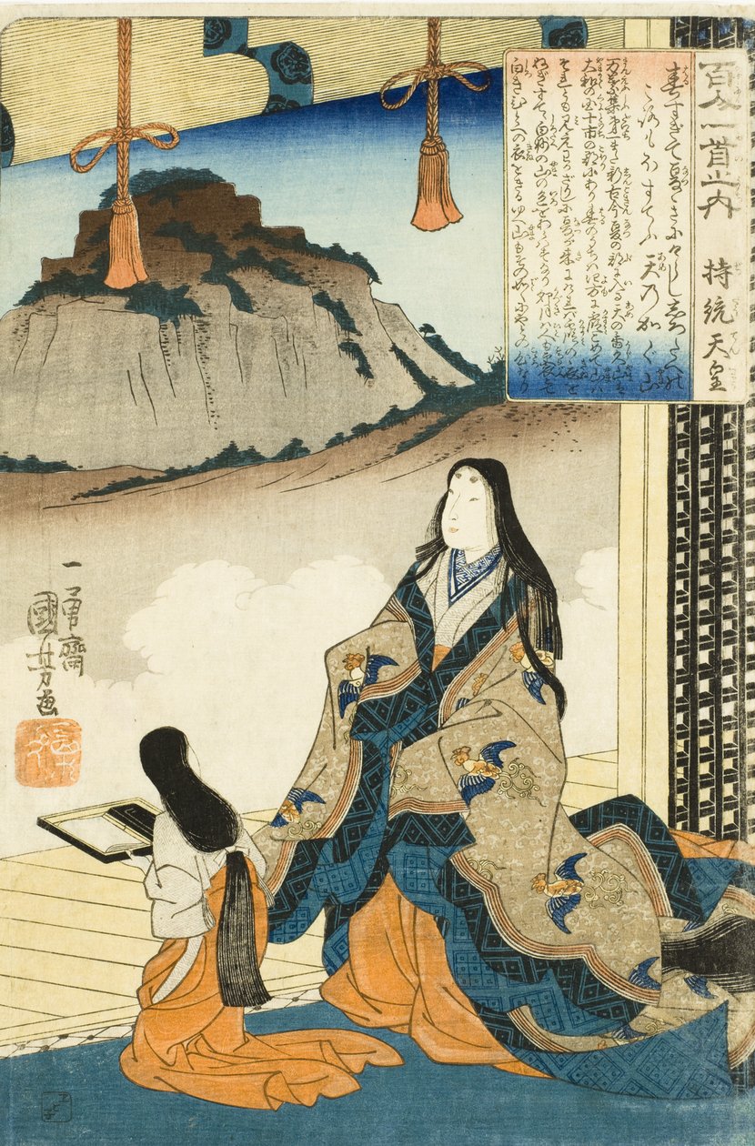 Kejsarinnan Jitō Tennō av Utagawa Kuniyoshi