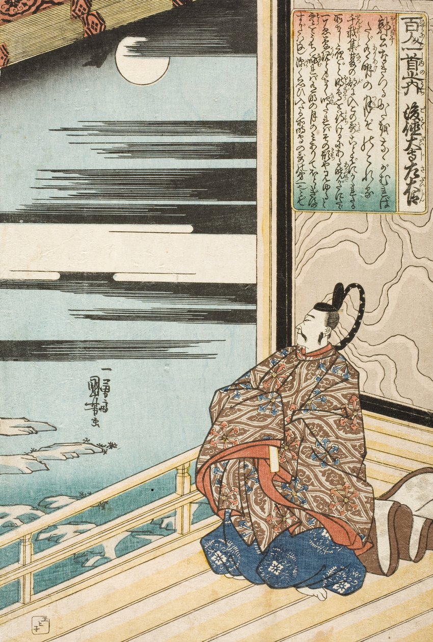 Gotoku Daiji, vänsterns minister av Utagawa Kuniyoshi