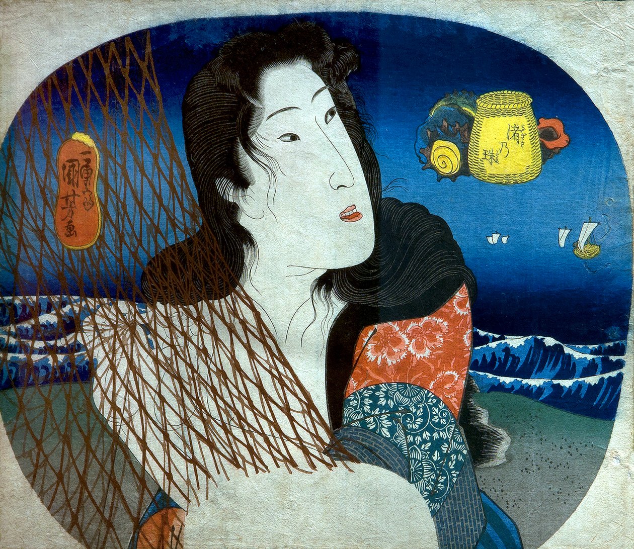 Jewel of the Seashore (Nagisa no tama), c.1836 av Utagawa Kuniyoshi