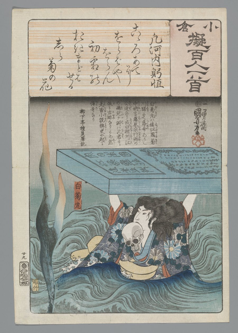 Ogura Imitation of the Hundred Poems (serietitel) av Utagawa Kuniyoshi