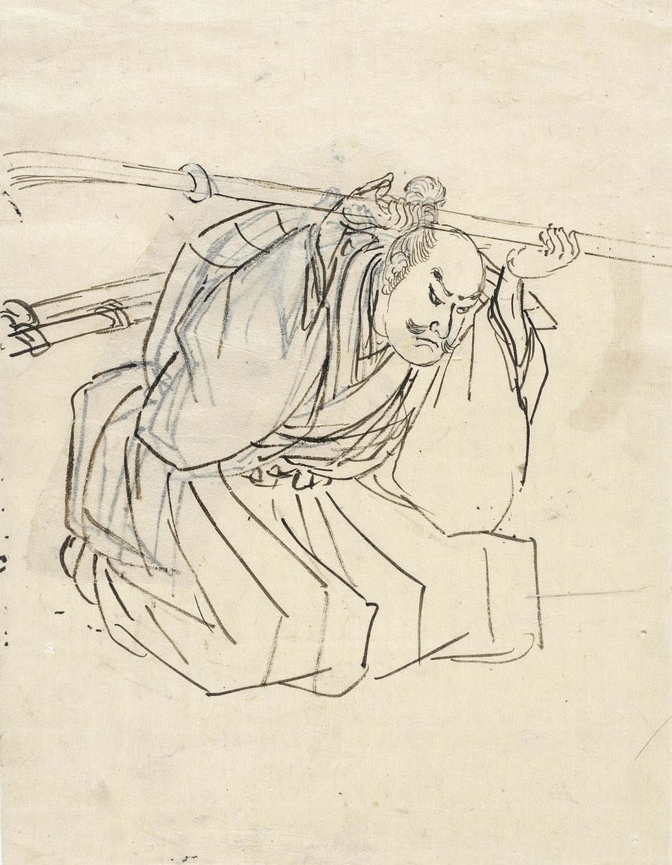 Skiss av Shinano Sakon Tomoyuki av Utagawa Kuniyoshi