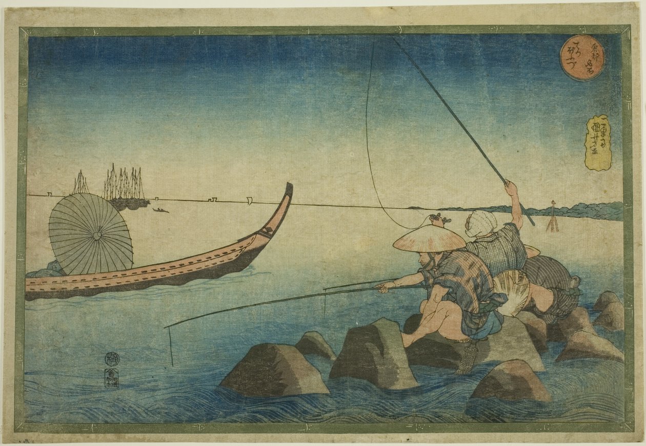 Teppozu, från serien "Famous Places in the Eastern Capital (Toto meisho)" av Utagawa Kuniyoshi