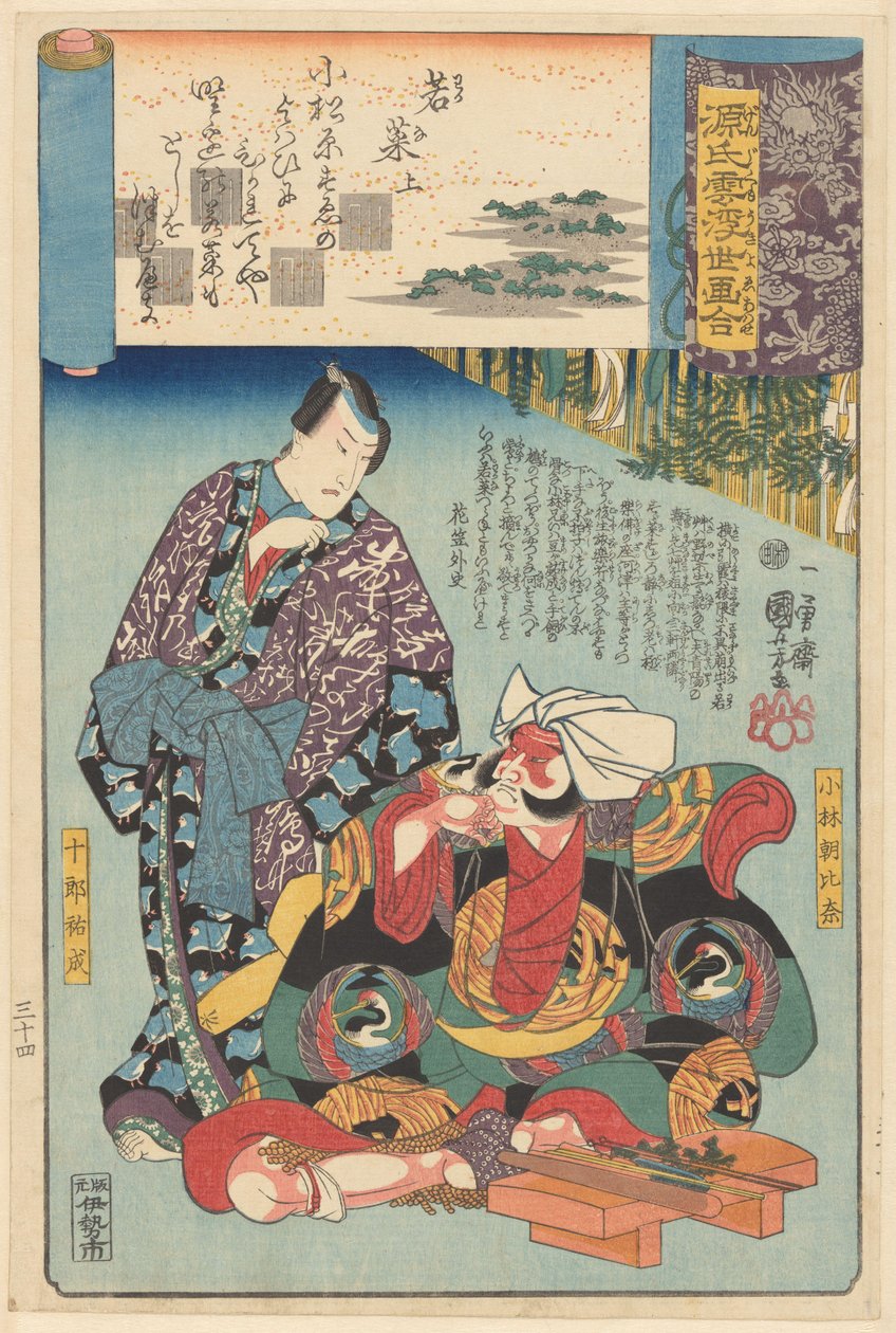 Ukiyo e är paralleller med de grumliga kapitlen i Genji (serietitel om objekt) av Utagawa Kuniyoshi
