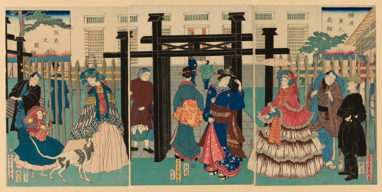 Till exempel Kanche Law Enforcer Yokohama (Yokohama stor man skriver) av Utagawa Sadahide