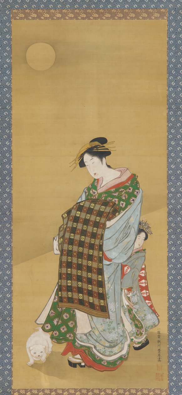 En kurtisan och hennes skötare av Utagawa Toyoharu