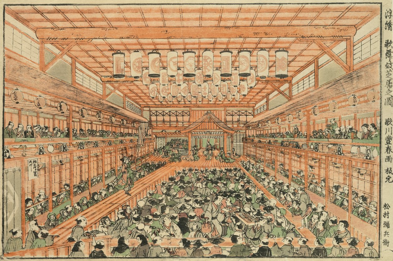 Perspektivbild av en Kabuki-teater av Utagawa Toyoharu