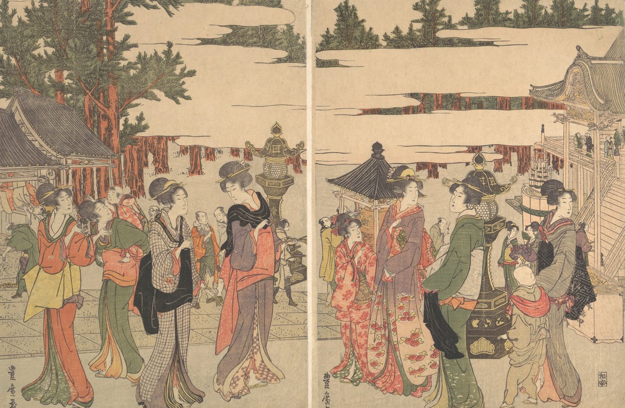 En bild på Horinouchi Myohojis assistent, va? 1804. av Utagawa Toyohiro