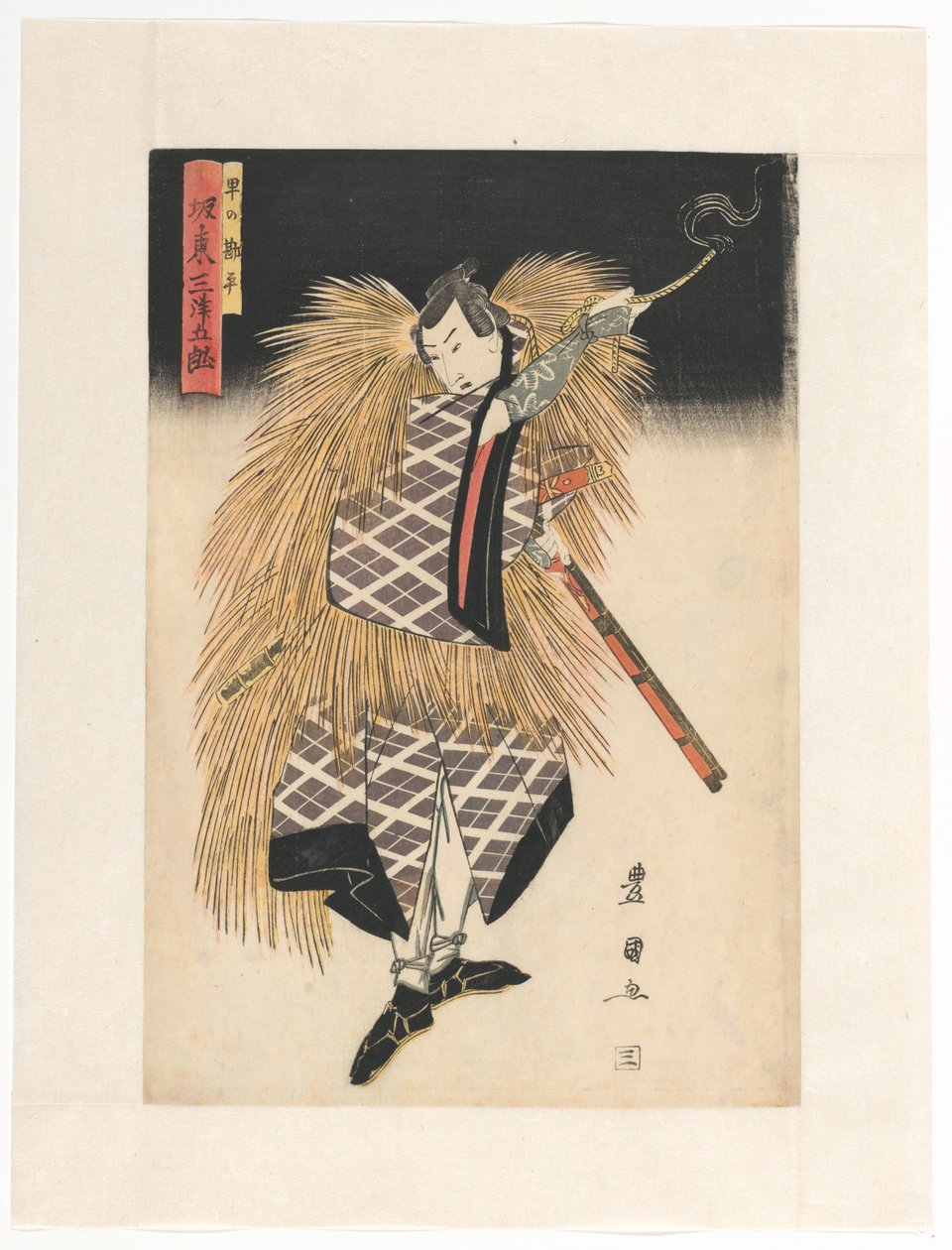 Kanpei jakt med brinnande säkring av Utagawa Toyokuni (I)