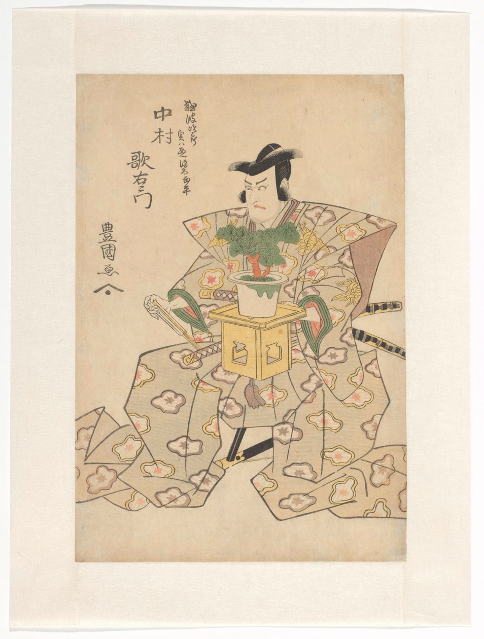 Nakamura Utaemon bra tillägg lds bonsai tley av Utagawa Toyokuni (I)