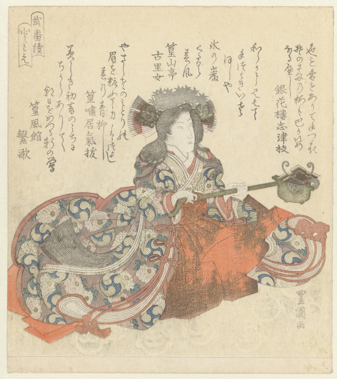 Tomoe Gozen Tomoe (titel på objekt) Een diptiek (serietitel) Nibantsuzuki (serietitel på objekt) av Utagawa Toyokuni (I)