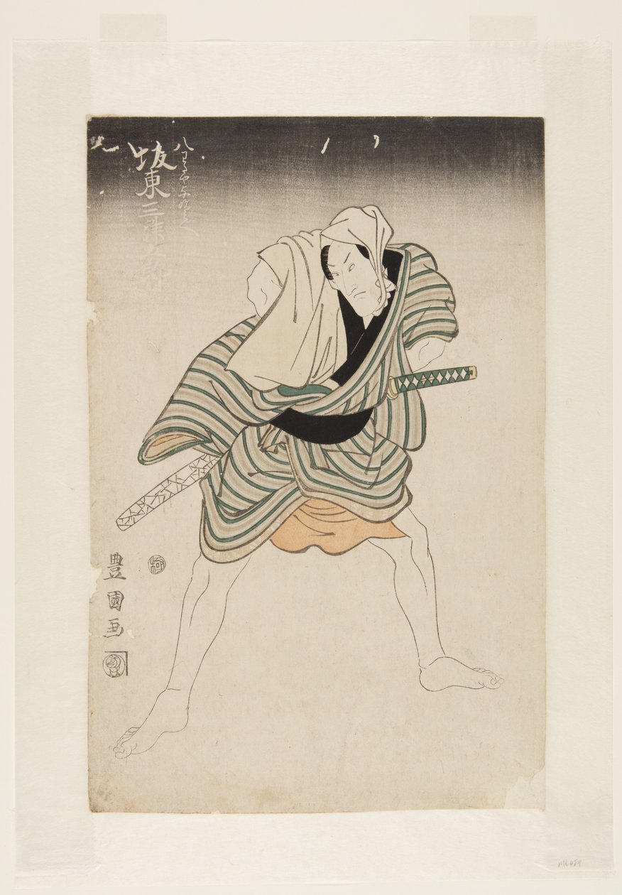 Skådespelaren Bando Mitsugoro III (träblock i färg) av Utagawa Toyokuni