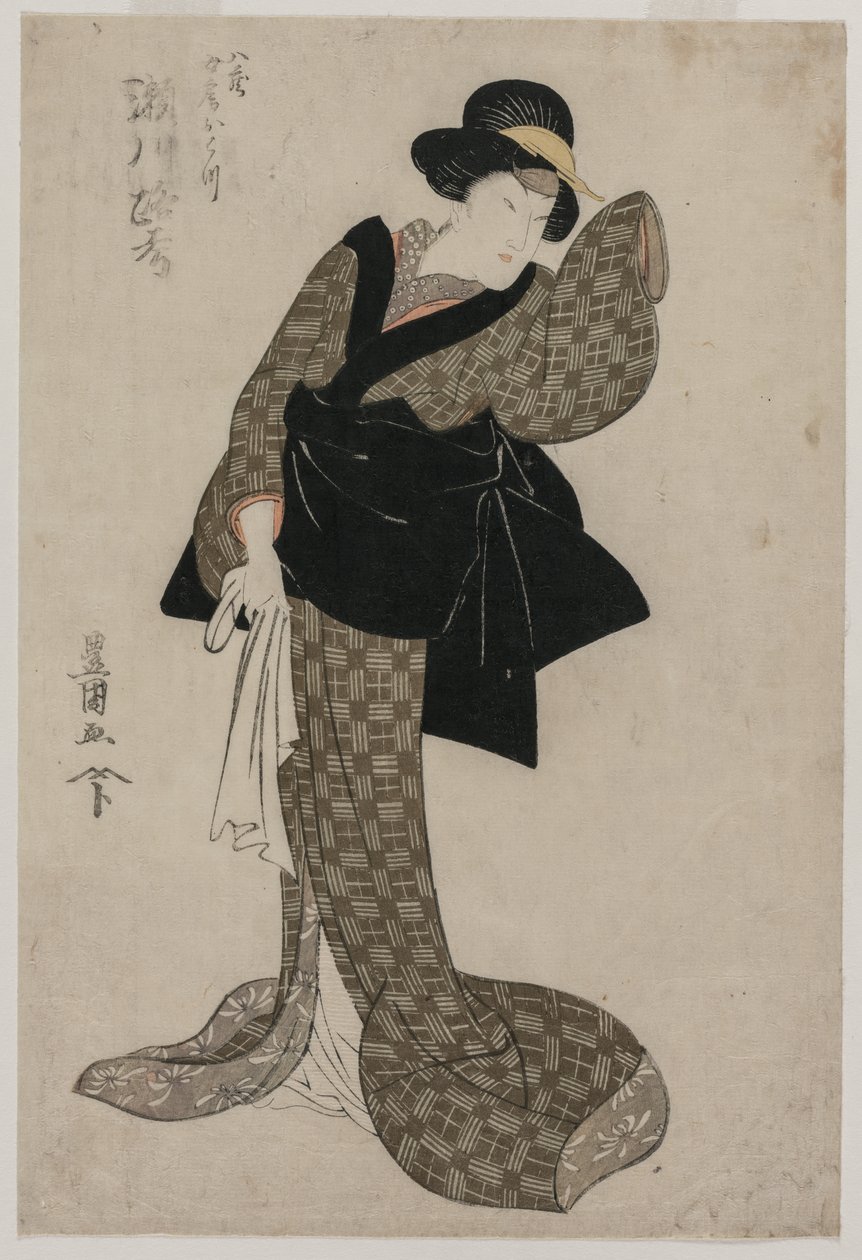 Roko Segawa som Hachizos fru Ohatsu av Utagawa Toyokuni