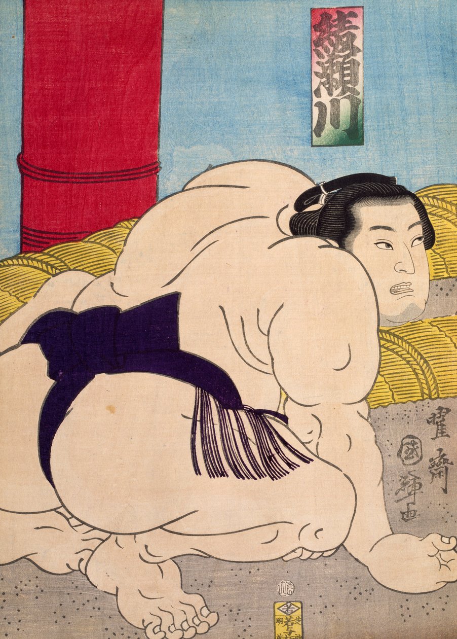Sumobrottare, av Utagawa Toyokuni, träsnitt av Utagawa Toyokuni