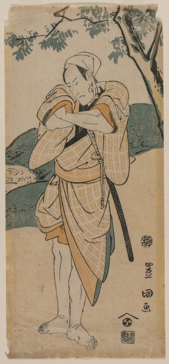 Skådespelaren Ichikawa Danjuro som en samuraj av Utagawa Toyokuni