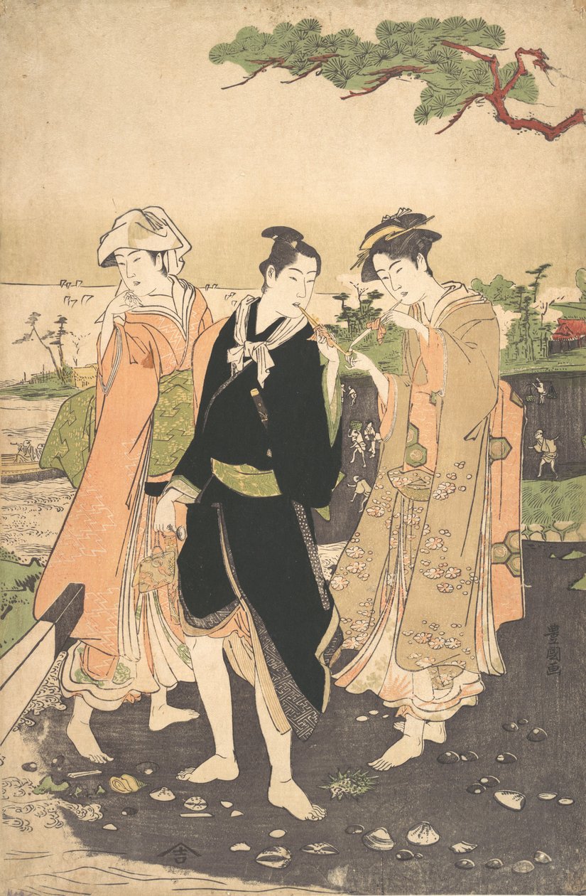 Längs havet vid Futami. av Utagawa Toyokuni I