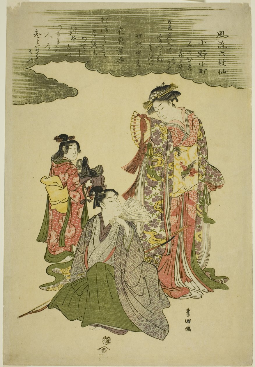 Fashionabla sex odödliga poeter (Furyu rokkasen) av Utagawa Toyokuni I