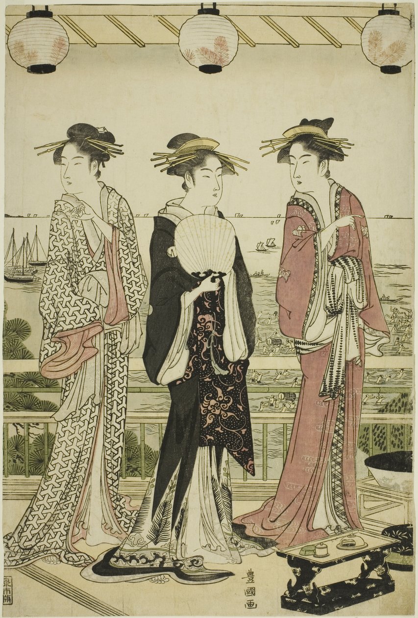 Fyra årstider i söder - Sommarvy (Minami shiki natsu no kei) av Utagawa Toyokuni I