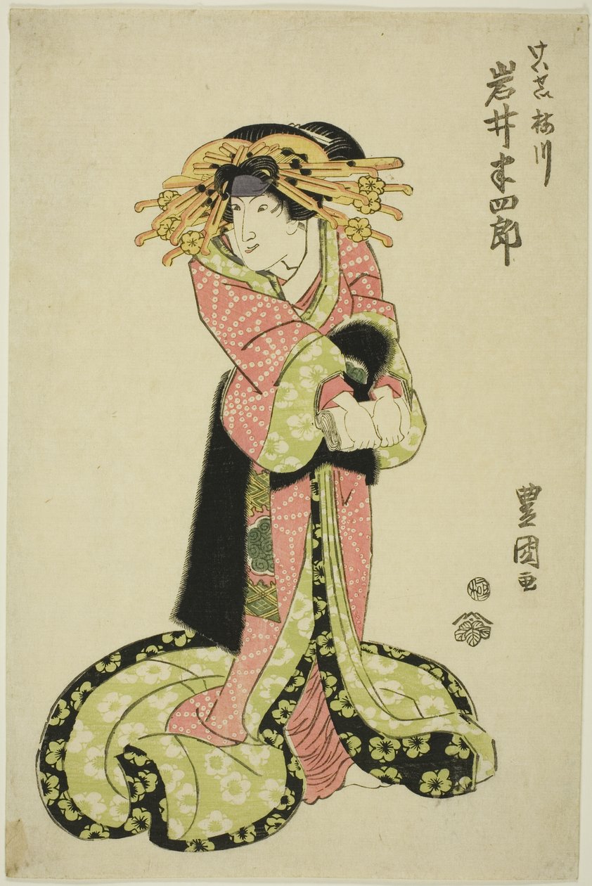 Skådespelaren Iwai Hanshiro som kurtisan av Utagawa Toyokuni I