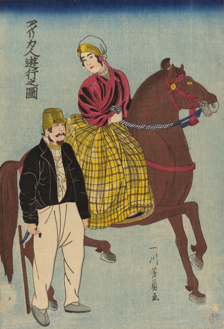 Amerikaner på utflykt av Utagawa Yoshikazu
