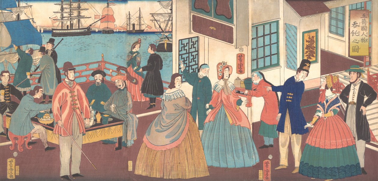 People of the Five Nations, 1861. av Utagawa Yoshitora