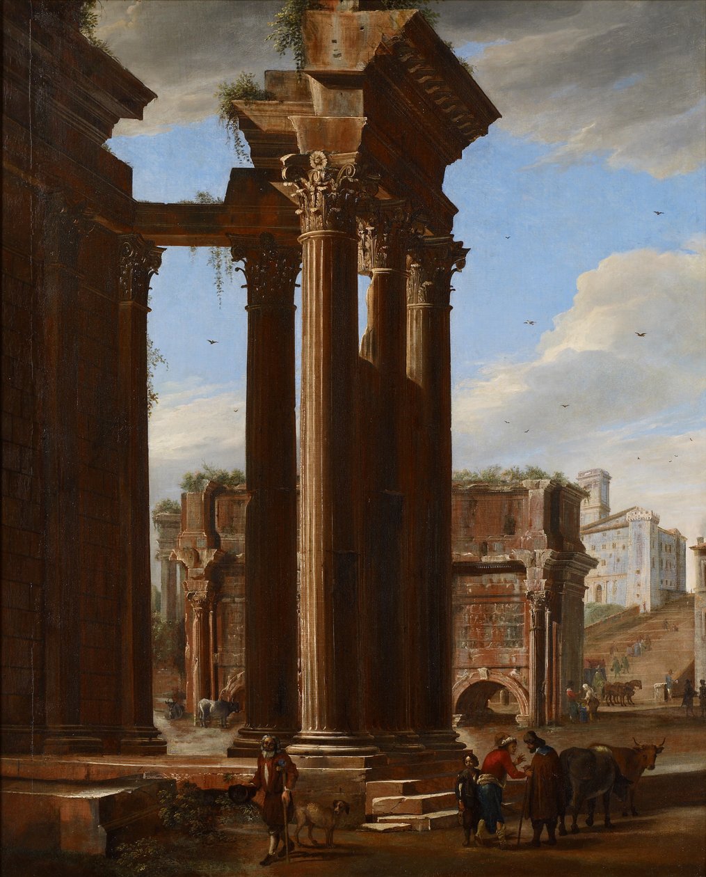 Utsikt i Forum Romanum, 1615 av V. and Cerquozzi, M. Codazzi