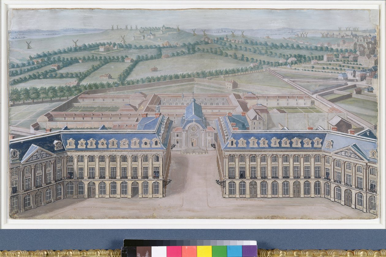 Place Louis-le-Grand och Kapucinerklostret, c.1705 av V. Antier