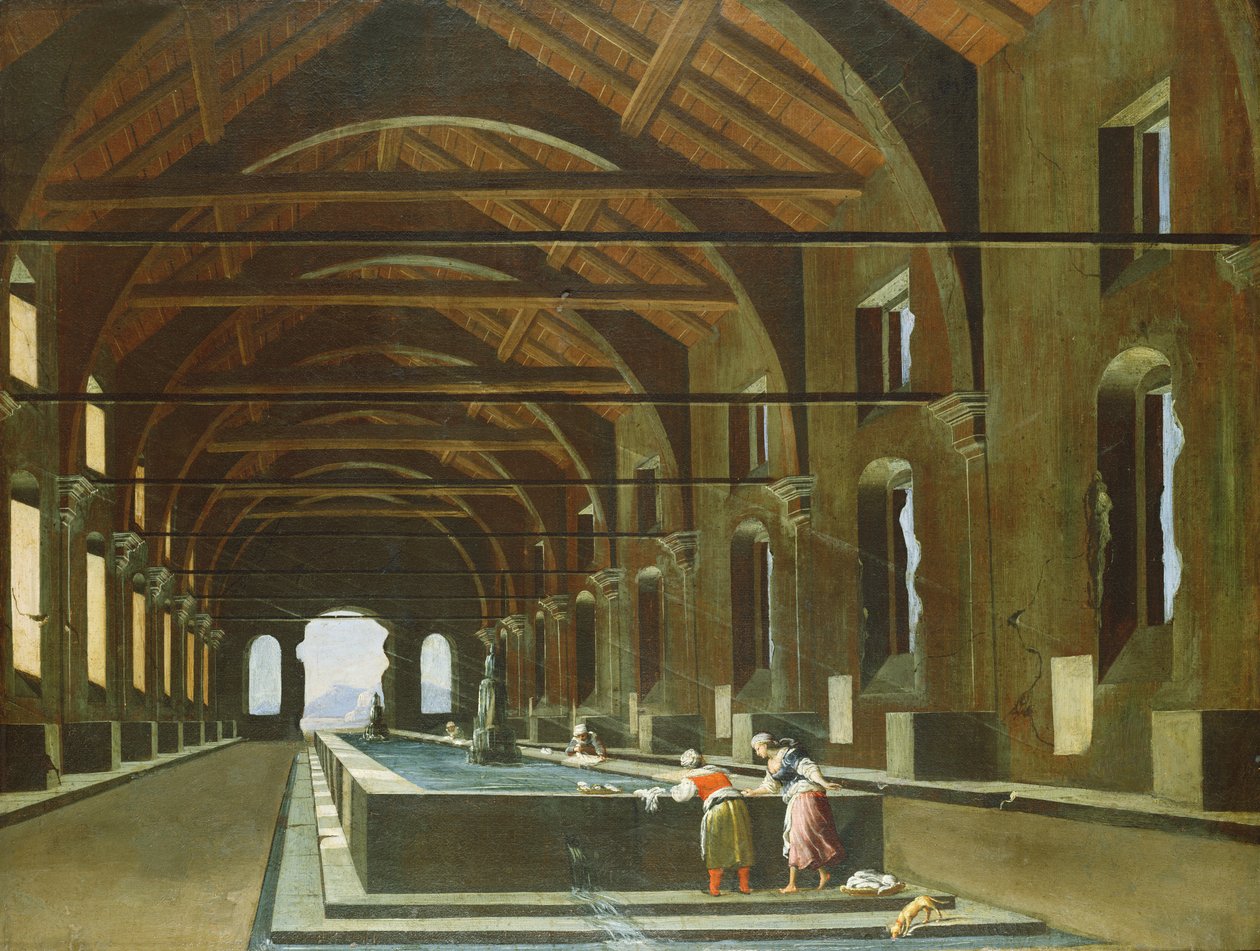 Kvinnor som tvättar kläder av V. and Cerquozzi, M. Codazzi