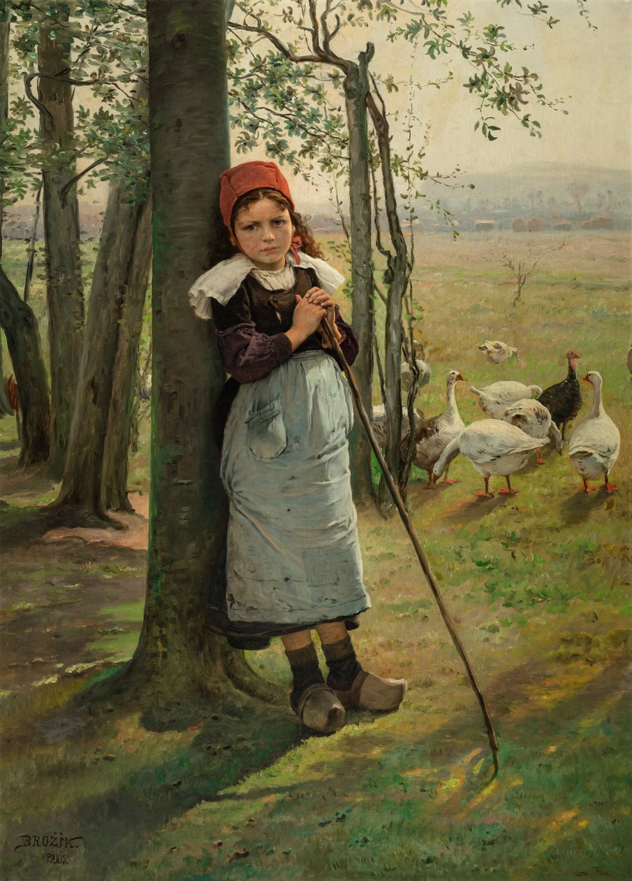 Gåsflicka, ca 1880 av Vaclav Brozik