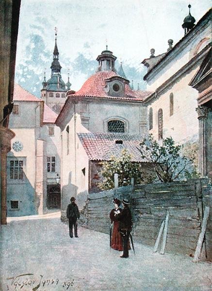 Jirska Ulice, Prag, illustration från 