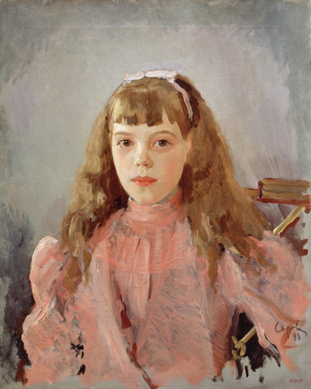 Porträtt av storhertiginnan Olga Alexandrovna (1882-1960) 1893 av Valentin Aleksandrovich Serov