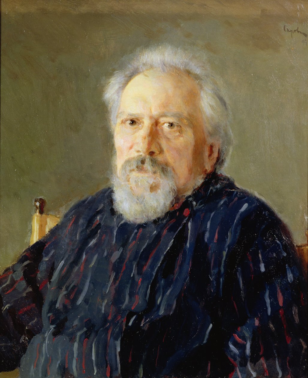 Porträtt av Nikolay Leskov av Valentin Aleksandrovich Serov
