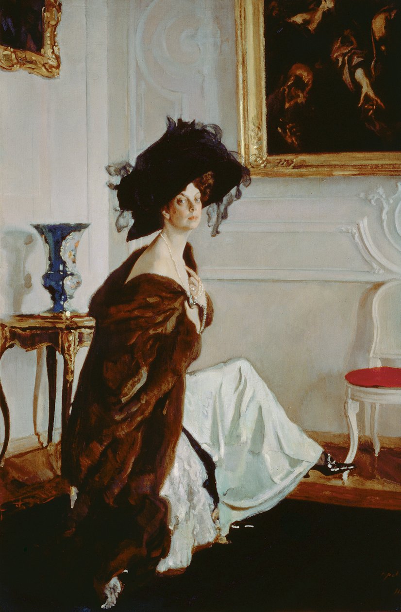 Porträtt av prinsessan Olga Konstantinovna Orlova (1872-1923) 1911 av Valentin Aleksandrovich Serov