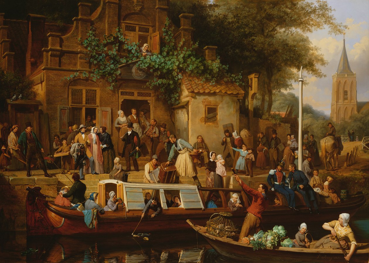 Pråmarna i Utrecht, 1853 av Valentin Bing